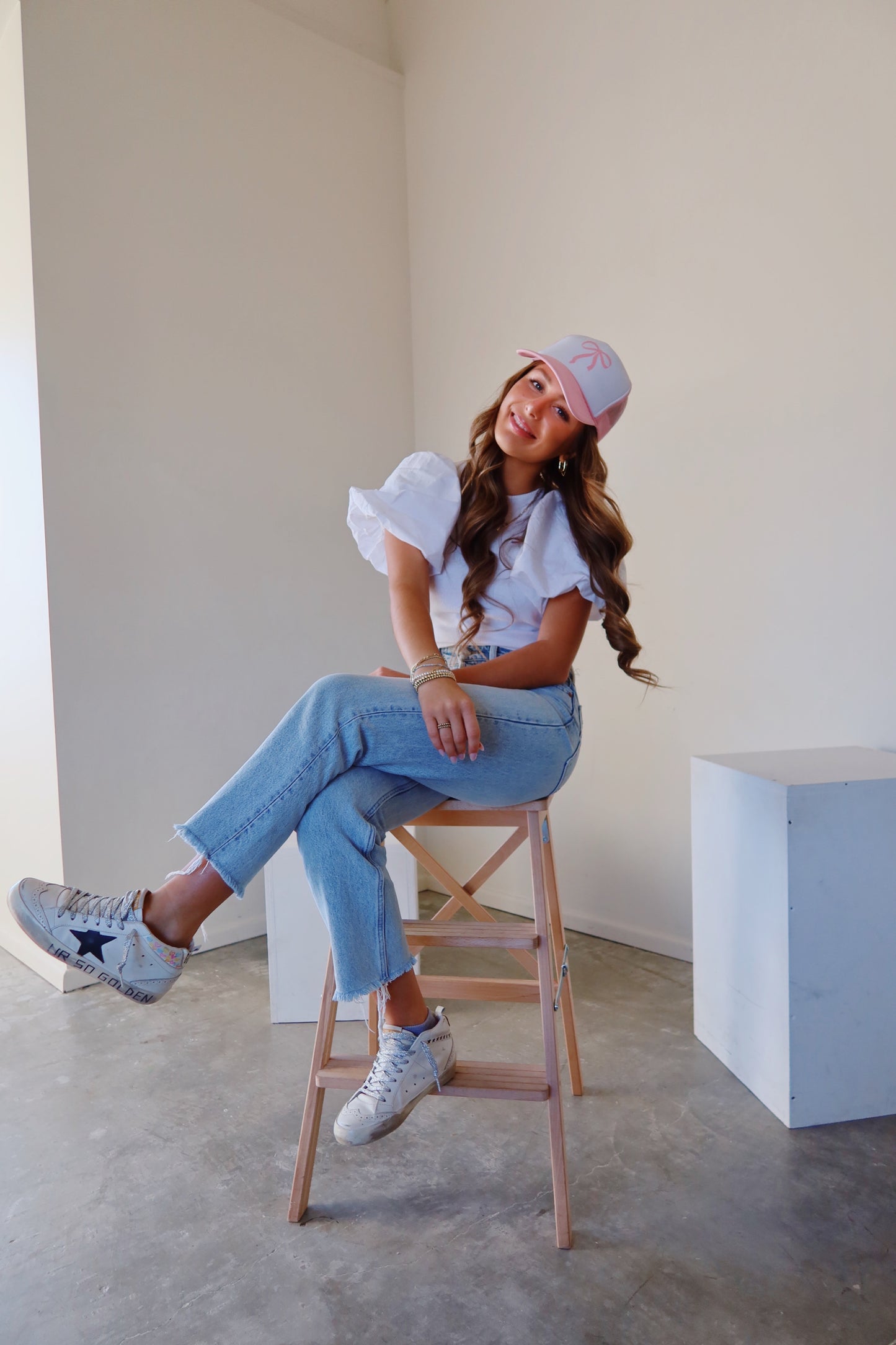 PINK BOW CAP