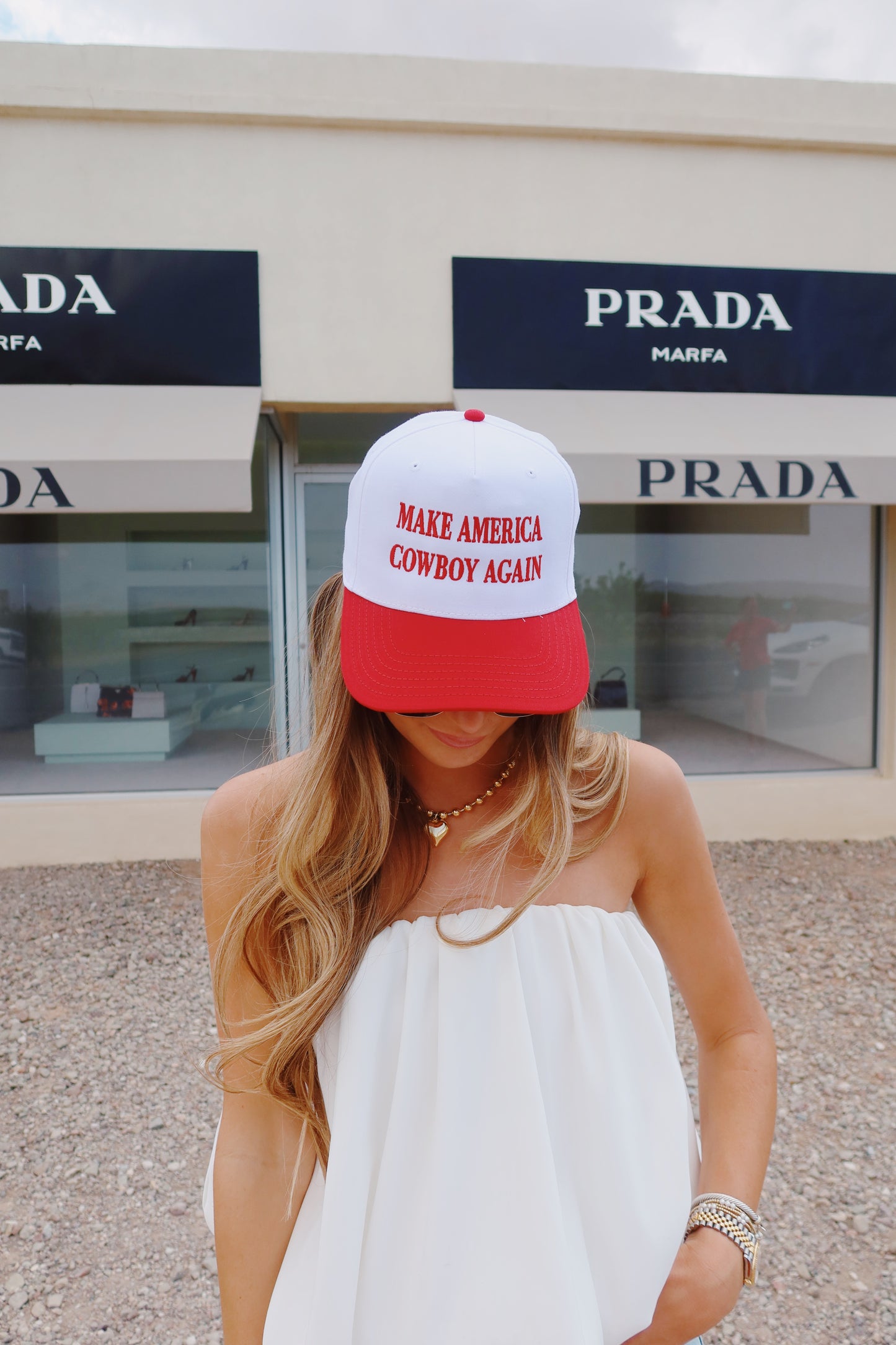 MAKE AMERICA COWBOY AGAIN WHITE & RED