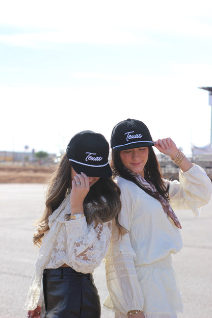 BLACK TEXAS CORDUROY CAP