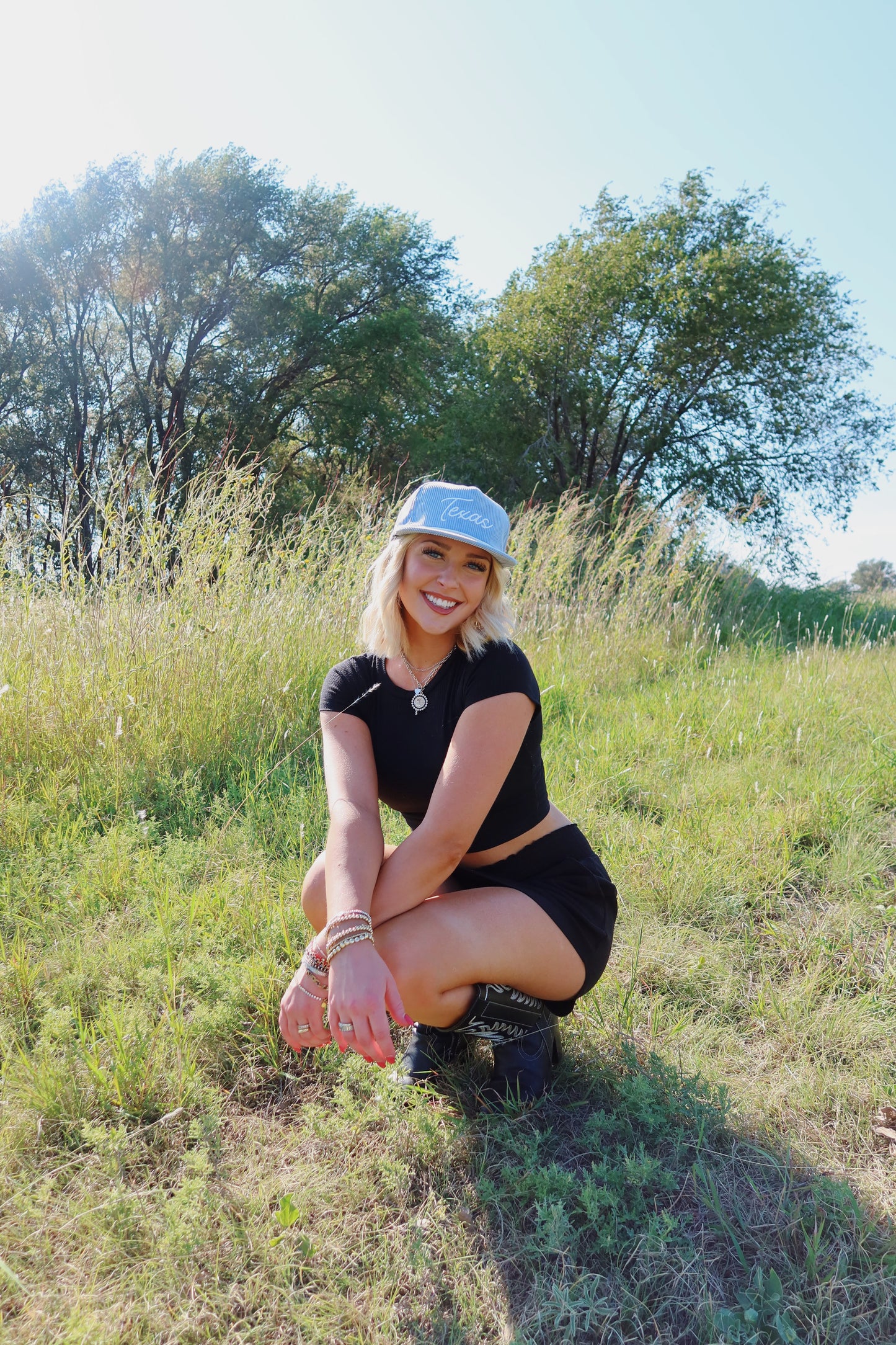 BABY BLUE TEXAS CORDUROY HAT
