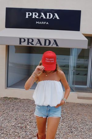 MAKE AMERICA COWBOY AGAIN RED TRUCKER