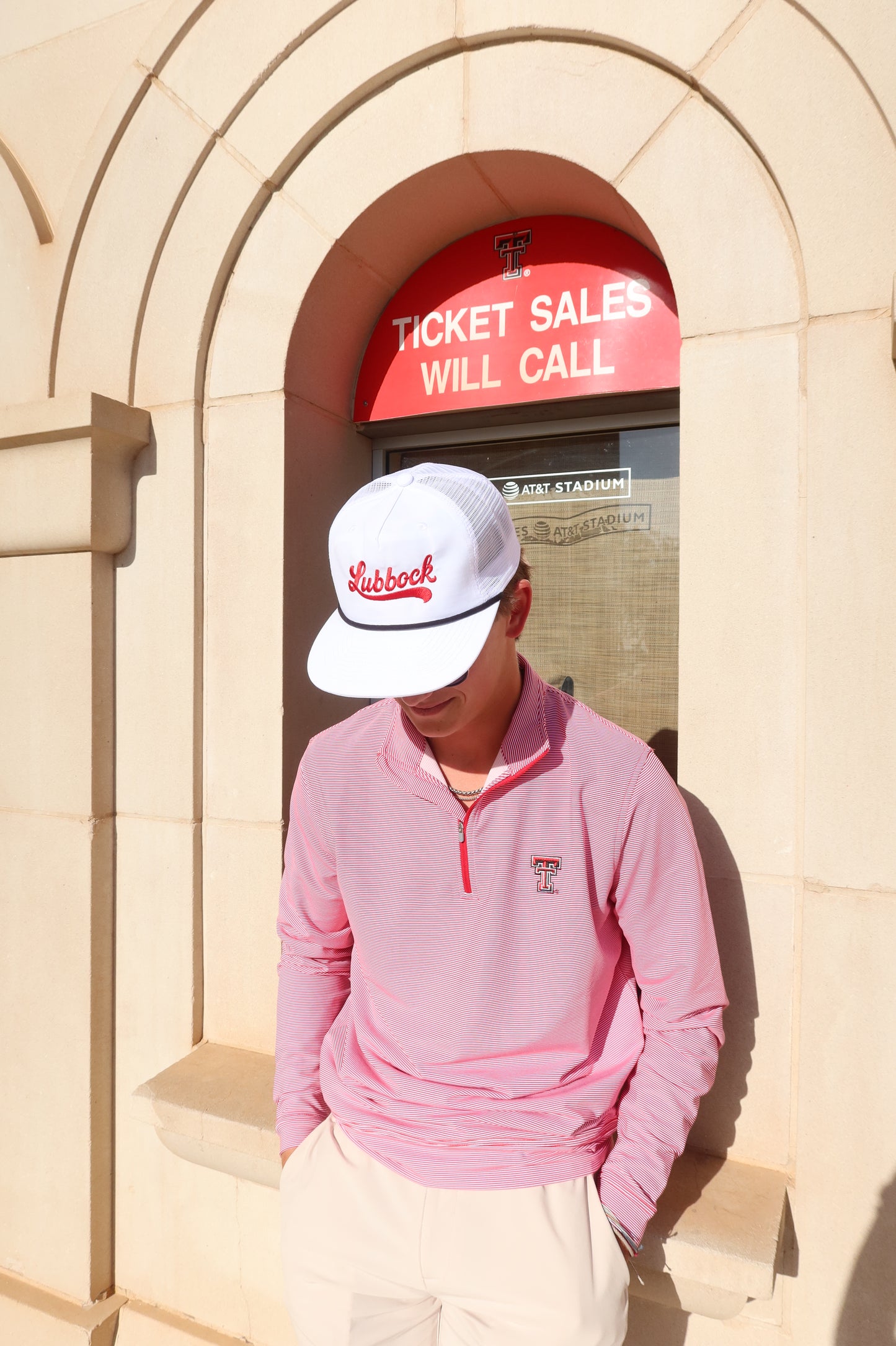 LUBBOCK SCRIPT WHITE ROPE HAT