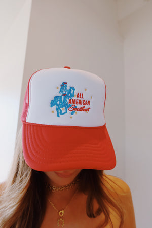 ALL AMERICAN SWEET HEART TRUCKER HAT