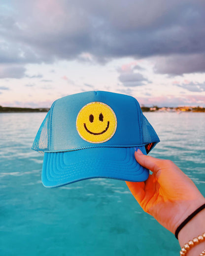 ELECTRIC BLUE WITH YELLOW SMILEY ☻
