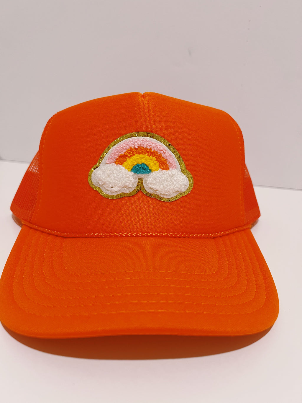 ORANGE TRUCKER WITH RAINBOW PATCH ☻