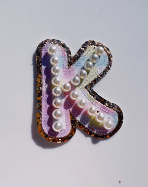 RAINBOW PEARL LETTERS (MUST ADD HAT SEPARATELY) ☻