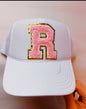 CUSTOMIZE IT MONOGRAM WHITE TRUCKER CAP ☻