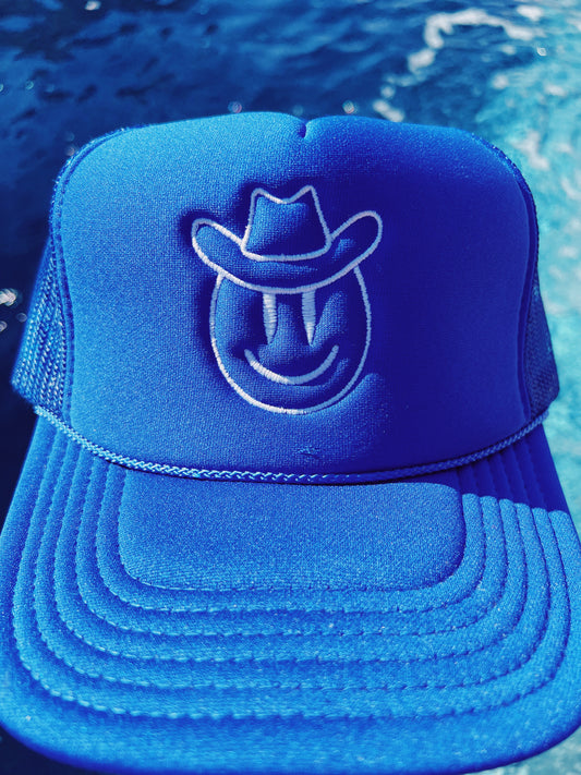 ROYAL BLUE COWBOY TRUCKER HAT ☻